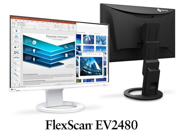 EIZO发布FlexScan EV2480显示器 支架与连接功能丰富