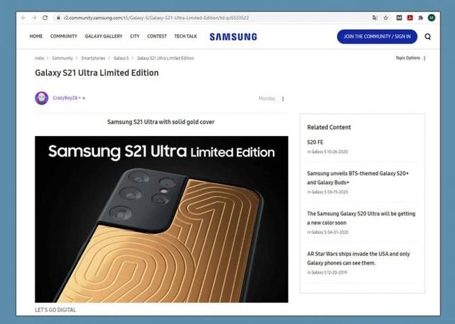 Caviar恳请撤回Galaxy S21 Ultra限量版图像 外媒对此感到不解