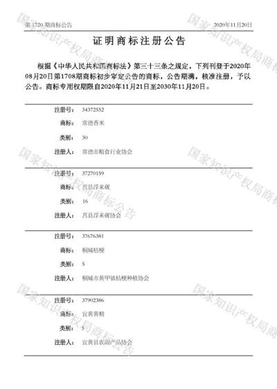 临澧黄花鱼、常德香米、常德米粉喜获国家地理标志证明商标