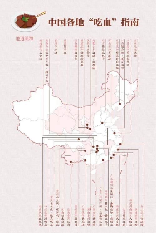 中国人“吃血”食谱地图