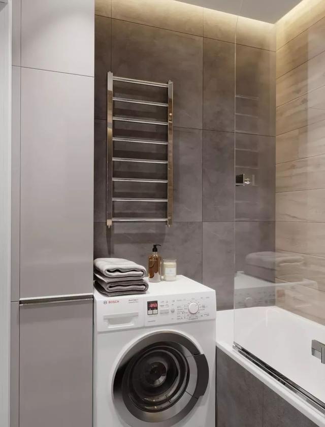 卫生间放洗衣机，怎样做到美观不拥挤