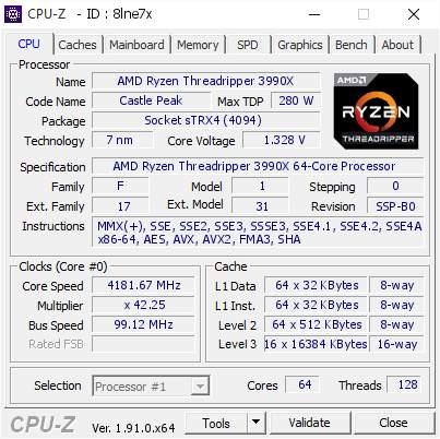 「勇哥科技」AMD 线程撕裂者3990X全球首测：R20跑3万分，满载功耗800W