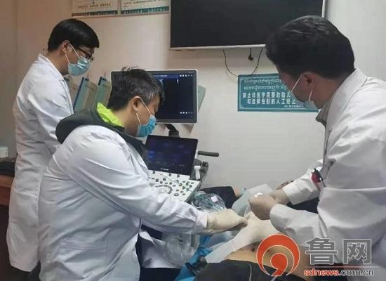 医院|淄博市中心医院援藏医疗队开展首例超声引导下经皮经肝膈下脓肿穿刺置管引流术