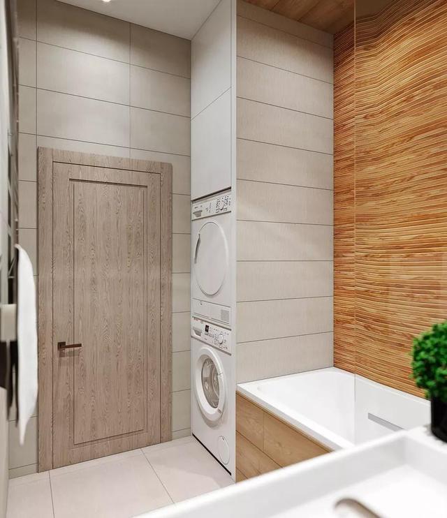 卫生间放洗衣机，怎样做到美观不拥挤