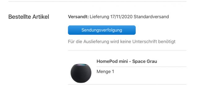 苹果HomePod Mini开始向客户发货 首批订单将于11月16日到货