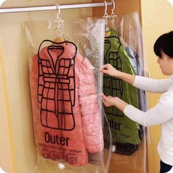 收纳|冬天厚衣服这样收，不回潮、无折痕，还省出个大衣柜