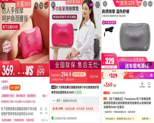 为给家里人买礼物，在多个电商平台比了比价格，结果省下一顿饭钱