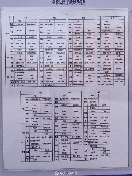 隔离点|河北一隔离点每天饭菜不重样 网友：看饿
