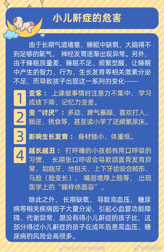 [光明网]不是华西专家吓你们，孩子打鼾会变丑变笨长不高