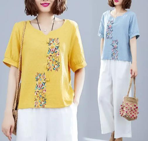 最时尚有一种女装:樱草黄“香蜂衫”,清爽舒适又洋气,适合奔四女人穿