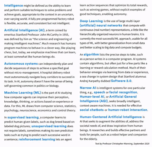 为非专业人员量身打造，斯坦福教授一页纸定义AI核心概念