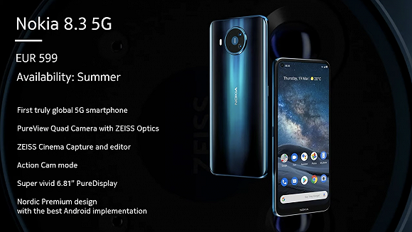 #太平洋电脑网#诺基亚发布首款5G手机Nokia 8.3,复刻经典功能机5310