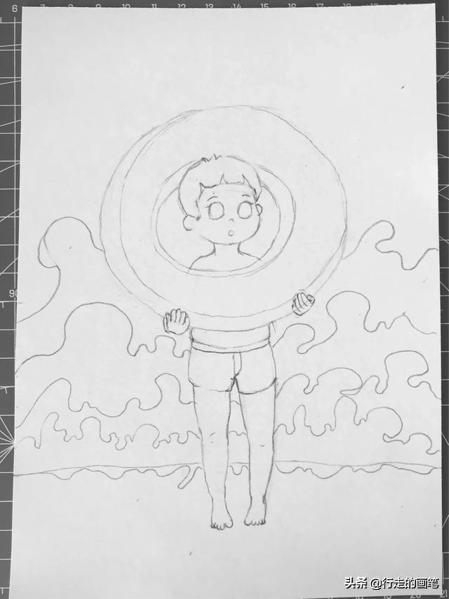 [超级宝妈]儿童画教程#防溺水安全宣传画