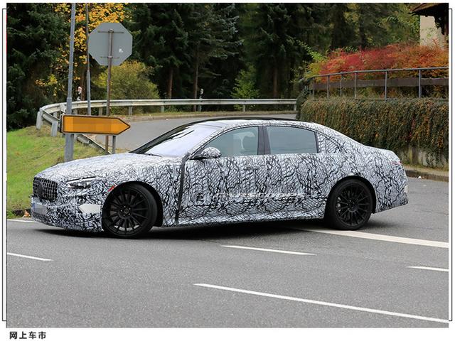 奔驰全新S63谍照曝光！搭4.0T+电动机+9AT，还配AMG专属格栅