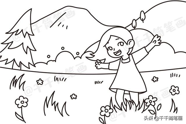 你的育儿经:儿童春天风景画大全,好看易画,让孩子更了解大自然
