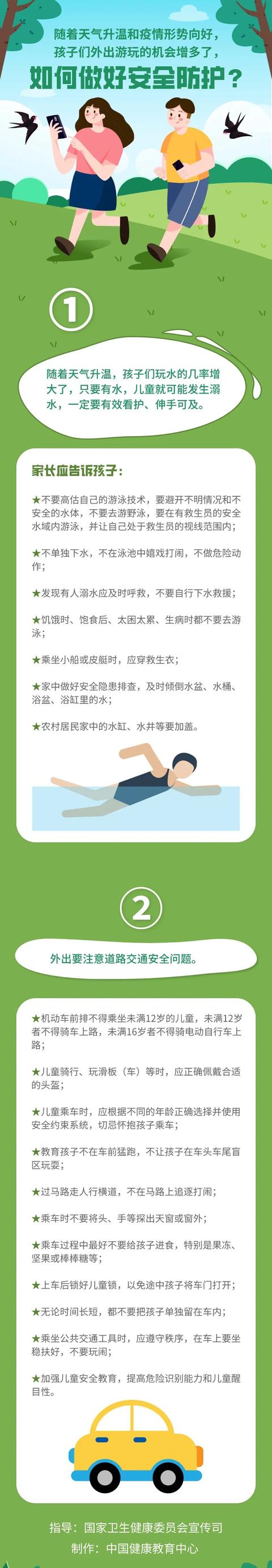 【你的育儿经】随着天气升温和疫情形势向好，孩子们外出游玩的机会增多了，如何做好安全防护？