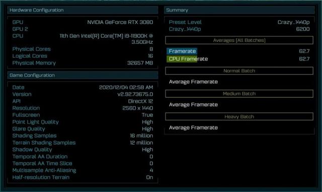 英特尔酷睿i9-11900K跑分再曝光 奇点灰烬1080P帧率64.7FPS