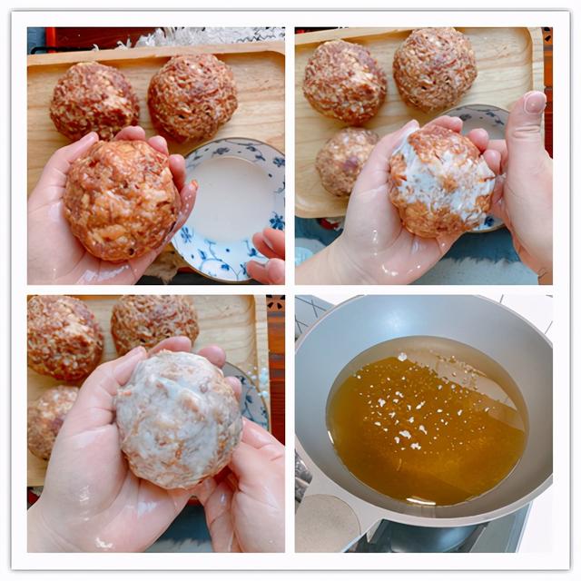 年夜饭必备的四喜丸子，寓意福禄寿喜，家庭做法更简单，肉香四溢