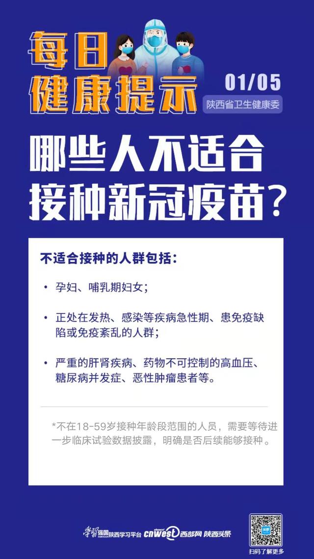 每日健康提示：哪些人不适合接种新冠疫苗？