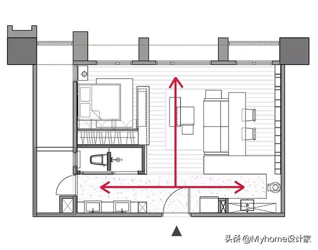 隔断|56平米小户型想扩容？平面布置图这样改，砸掉隔断收纳翻2倍