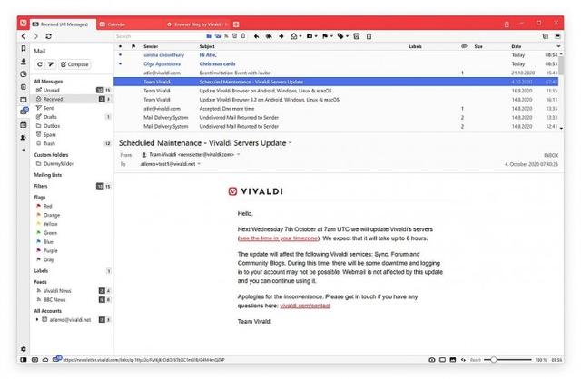 Vivaldi浏览器重大更新：现整合Mail电子邮件处理功能