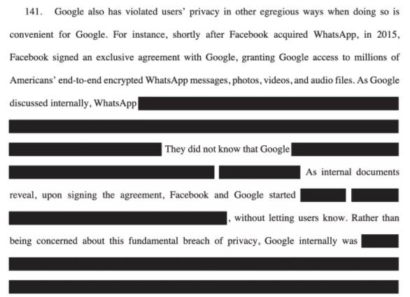 得克萨斯州检察官称谷歌获取了WhatsApp用户的私人信息，但证据薄弱