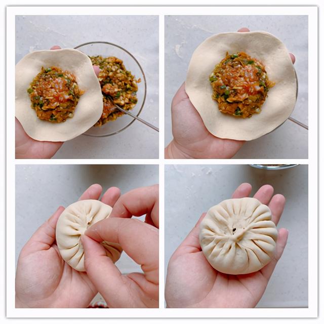 应季的冬笋馅包子，冬笋处理是重点，这样做的包子皮薄馅多还爆汁