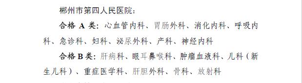 专科|郴州市第四人民医院17个专科获评市级临床重点专科