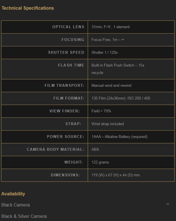 Ilford推出Sprite 35-II胶片相机 售34.95美元