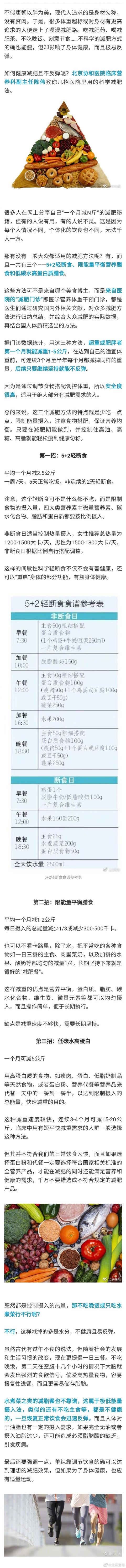 减肥|不能错过！北京协和医院传授减肥食谱