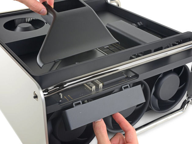 [太平洋电脑网]iFixit拆解Mac Pro：CPU都能自己换 却被脚架难住了
