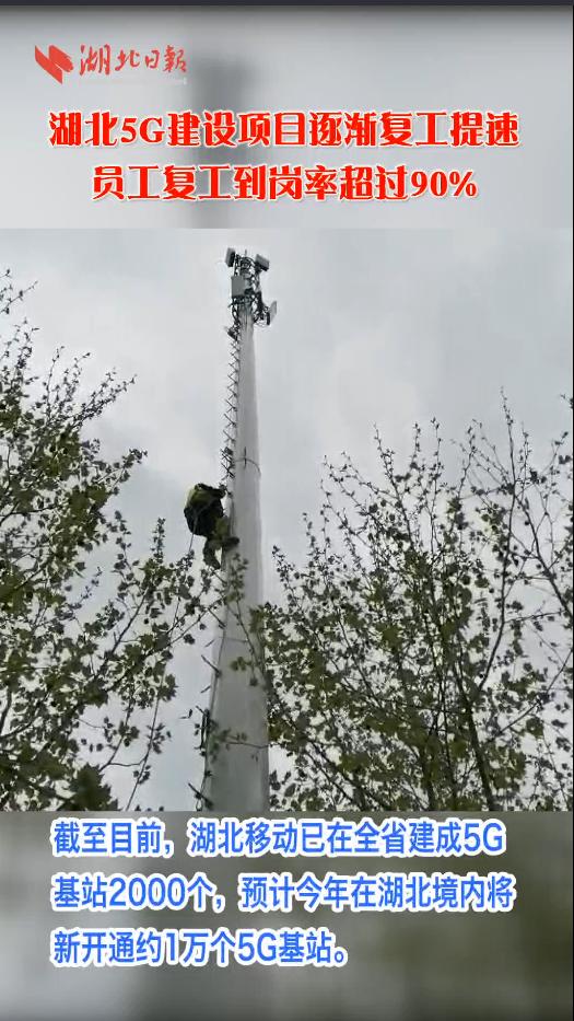 [湖北日报]5G建设项目逐渐复工提速 员工复工到岗率超过90%