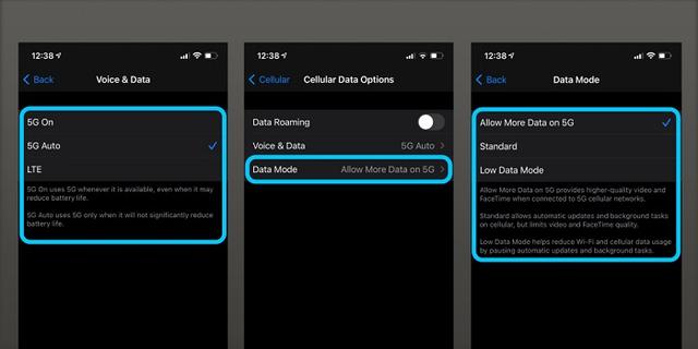 5G续航有点崩？尝试改一下iPhone 12的默认数据模式吧