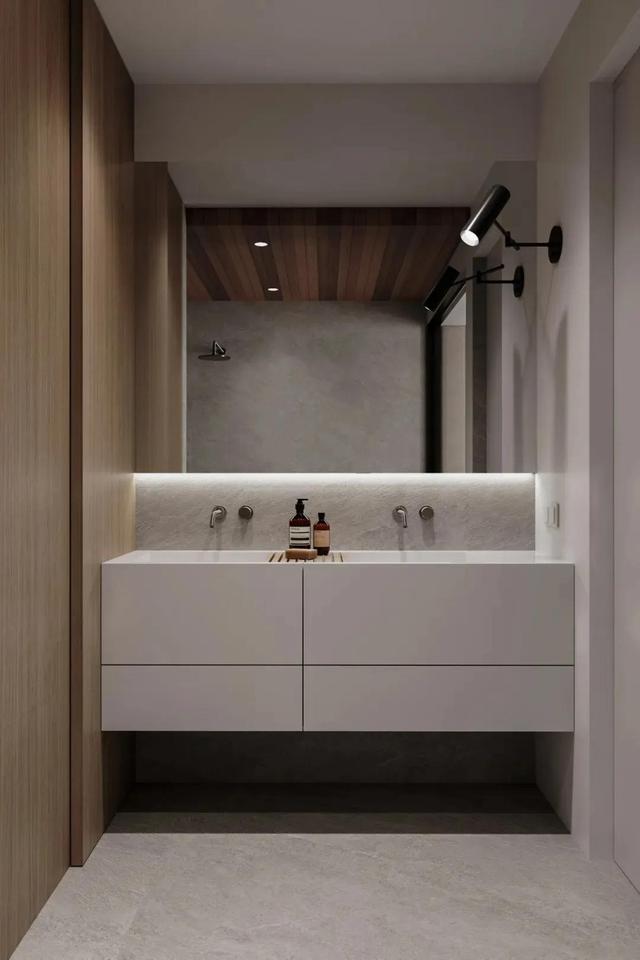 难怪入墙设计广受小户型喜欢，门入墙省空间、水龙头入墙高级