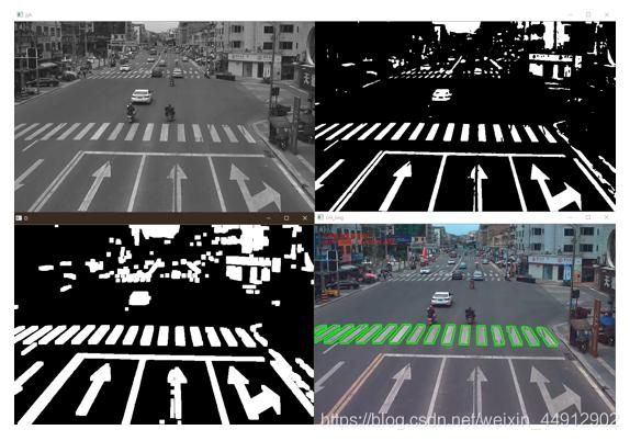 基于python的opencv图像处理实现对斑马线的检测