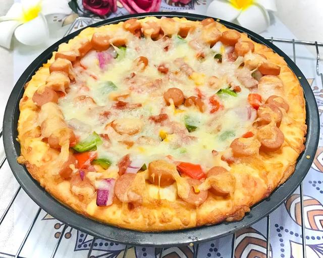 自制家庭版披萨，真材实料，好吃又健康！一点不比餐厅卖的差