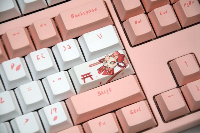 开啤酒小姐姐同款面具，ikbc白无垢樱花机械键盘开箱体验