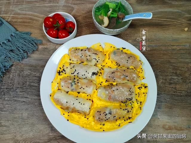 香菇鸡肉糯米卷，我家学生早餐，煎一煎上桌，鲜香味美