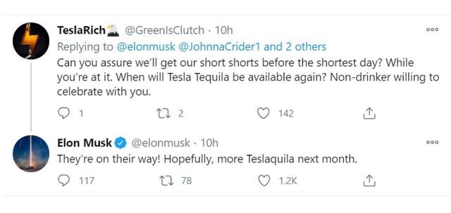 空酒瓶竟能卖出万元高价？马斯克称特斯拉龙舌兰酒将在12月补货