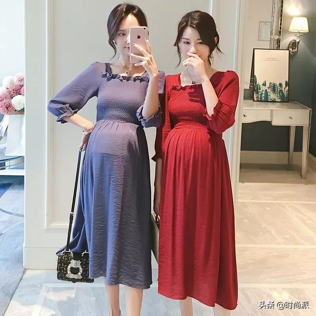 「你的育儿经」怀孕的你也能穿的像个仙女，这几款A字版孕妇连衣裙，洋气又好看