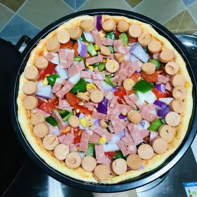 自制家庭版披萨，真材实料，好吃又健康！一点不比餐厅卖的差