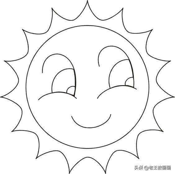 你的育儿经：太阳简笔画素材，让孩子跟着画一画