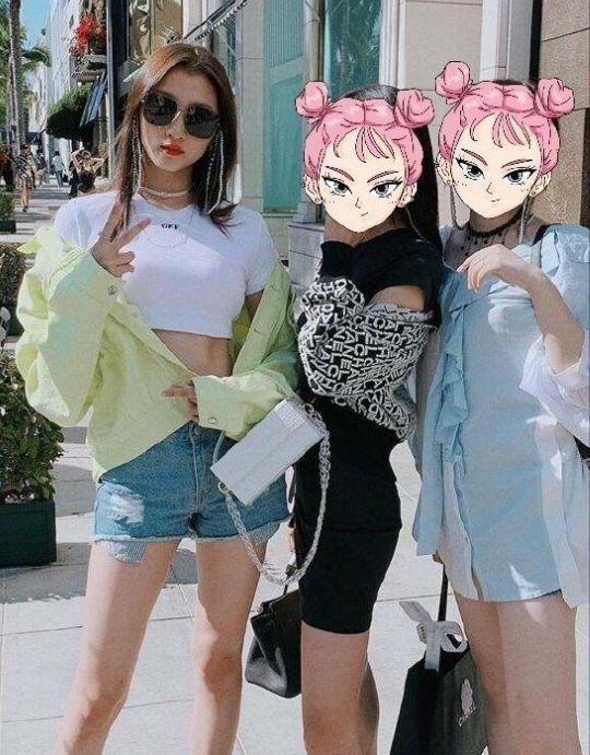 故事没我|鞠婧祎和关晓彤，相差13cm，同穿牛油果绿造型，输了身高不输气质