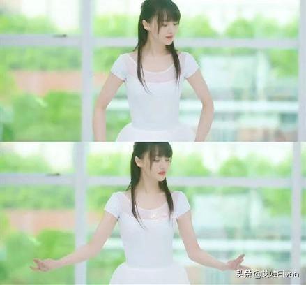 时尚迪科郑爽活该火首次跳芭蕾舞，穿白裙秀“漫画腿”比女团还美，真拉风