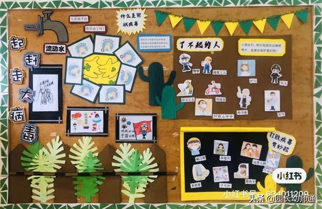 「超级宝妈」最新，幼儿园新冠疫情防控主题环创，看过的幼师都收藏了