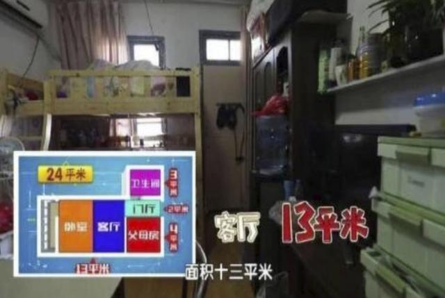 #画说育儿#24平米挤着住了一家四口，看完生活环境，网友感慨：怎敢生二胎