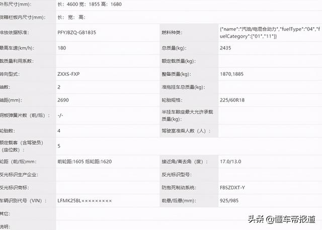 新车 | 油耗1.1升，纯电续航80公里，曝丰田荣放插混信息