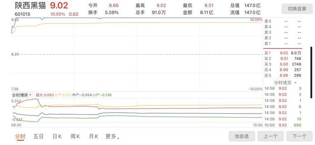 陕西|2021年新“妖股”：陕西黑猫又走出4连板