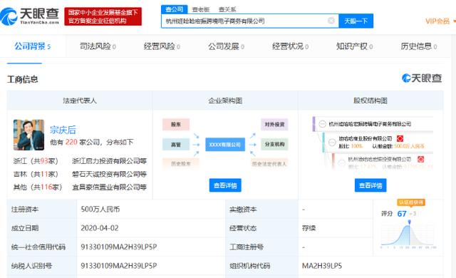 金羊网：娃哈哈要进军跨境电商？宗庆后曾言“电商冲击不了娃哈哈”