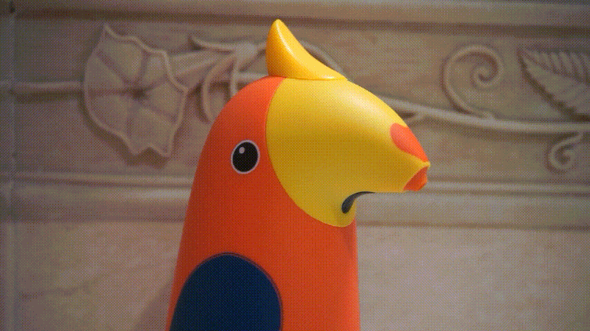 亲人族|让孩子爱上洗手的软萌小鹦鹉：小向自动感应泡沫洗手机套装